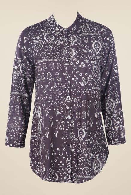 W Black Printed Top W Black Printed Top
