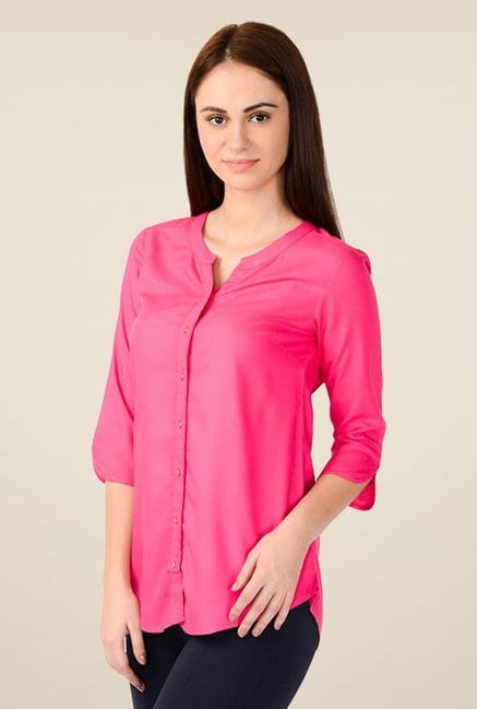 W Pink Solid Top W Pink Solid Top