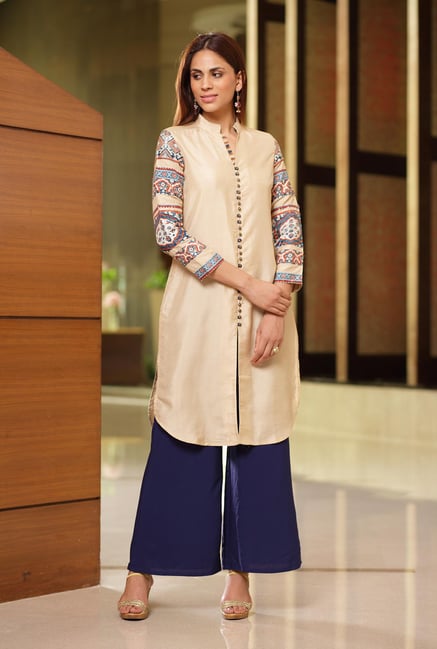 W Beige Printed Kurta W Beige Printed Kurta
