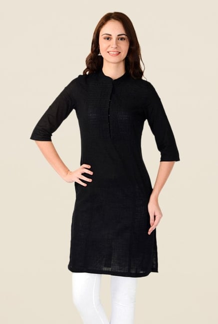W Black Solid Kurta W Black Solid Kurta