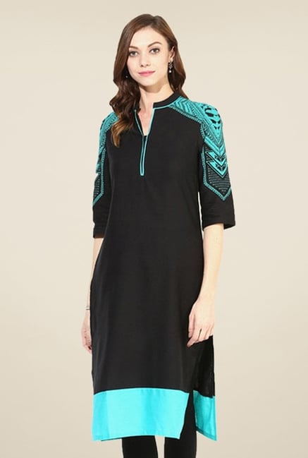 W Black Printed Kurta W Black Printed Kurta