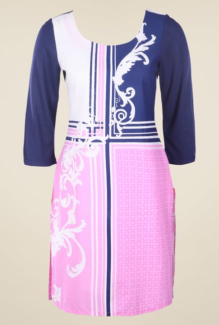 W Navy Printed Kurta W Navy Printed Kurta