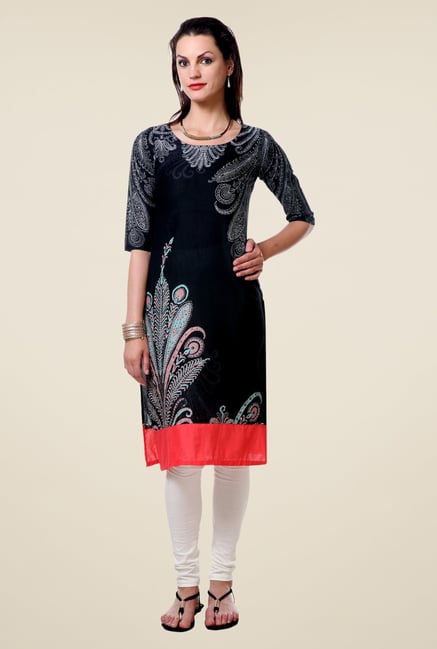 W Black Printed Kurta W Black Printed Kurta