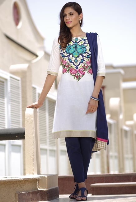 W White Printed Kurta W White Printed Kurta