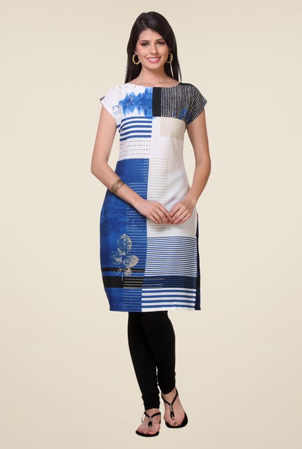 W Blue Printed Kurta W Blue Printed Kurta