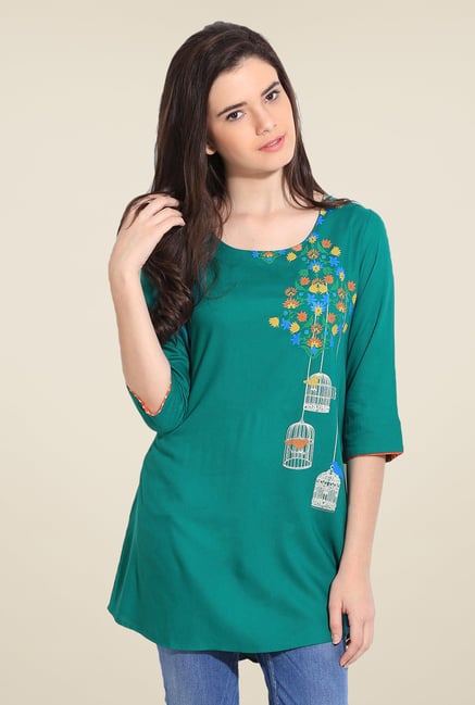 W Green Printed Top W Green Printed Top