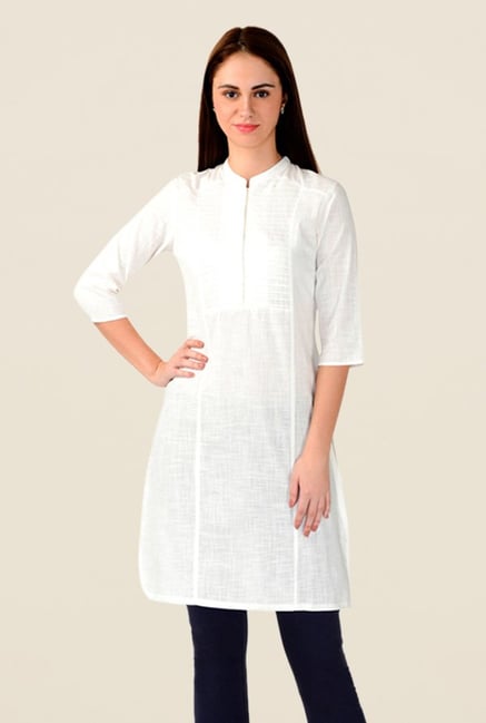 W White Solid Kurta W White Solid Kurta