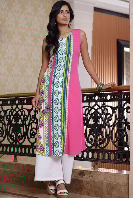W Pink Printed Kurta W Pink Printed Kurta