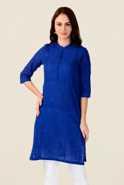 W Blue Solid Kurta W Blue Solid Kurta