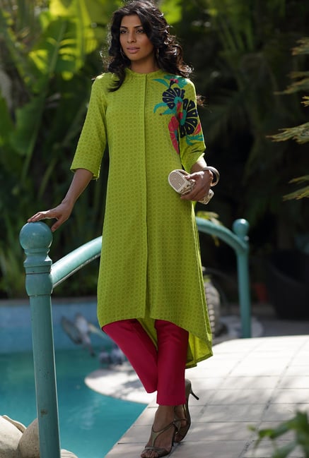 W Lime Printed Kurta W Lime Printed Kurta