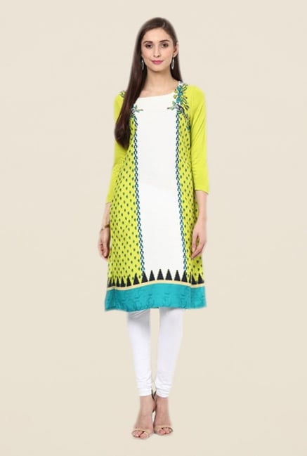 W Lime Printed Kurta W Lime Printed Kurta