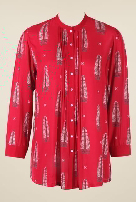 W Red Printed Top W Red Printed Top