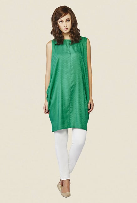 AND Green Self Print Tunic AND Green Self Print Tunic