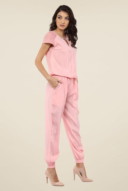Yepme Nigella Pink Lace Jumpsuit Yepme Nigella Pink Lace Jumpsuit