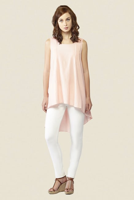 AND Peach Solid Tunic AND Peach Solid Tunic