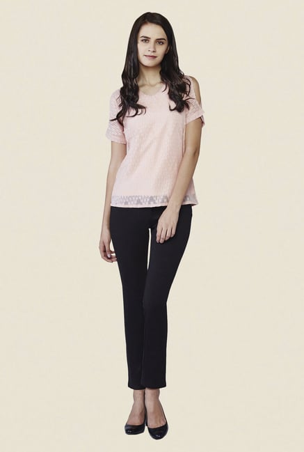AND Rose Pink Self Print Top AND Rose Pink Self Print Top