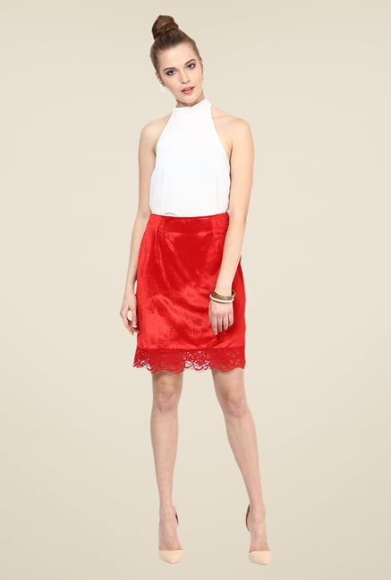 Yepme Red Liora Party Skirt Yepme Red Liora Party Skirt