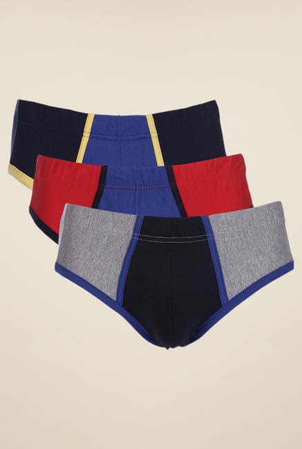 Yepme Navy, Red & Grey Rick Combo of 3 Briefs Yepme Navy, Red & Grey Rick Combo of 3 Briefs