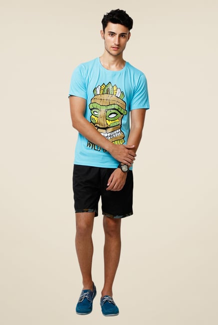 Yepme Black Denson Solid Shorts Yepme Black Denson Solid Shorts