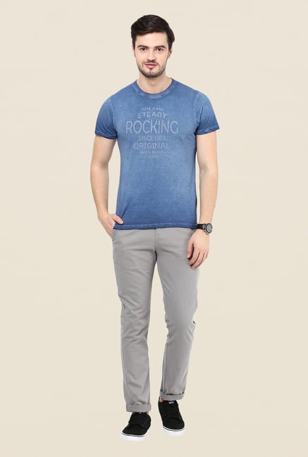Yepme Grey Benn Solid Chinos Yepme Grey Benn Solid Chinos