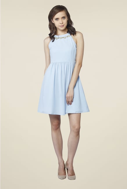 AND Blue Solid Dress AND Blue Solid Dress