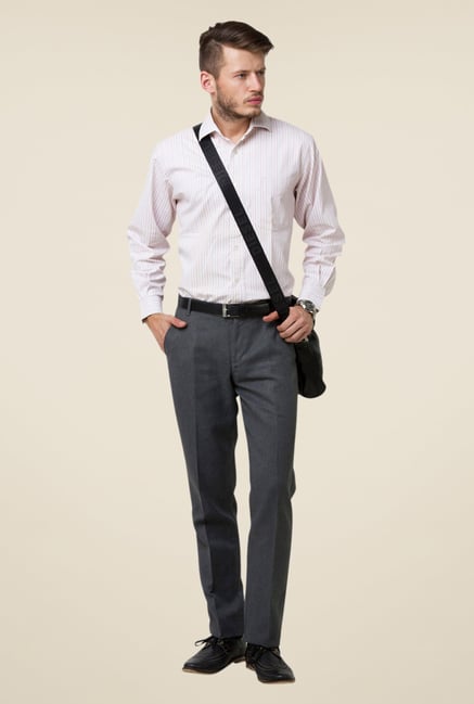 Yepme Dark Grey Warren Solid Trouser Yepme Dark Grey Warren Solid Trouser