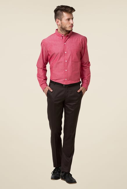 Yepme Brown Wareen Solid Trouser Yepme Brown Wareen Solid Trouser