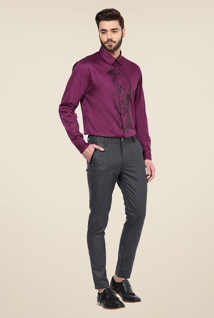 Yepme Grey Marwin Solid Trouser Yepme Grey Marwin Solid Trouser