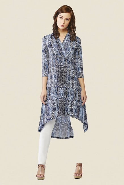 AND Blue & Black Printed Tunic AND Blue & Black Printed Tunic
