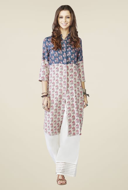 Global Desi Multicolor Printed Kurta Global Desi Multicolor Printed Kurta