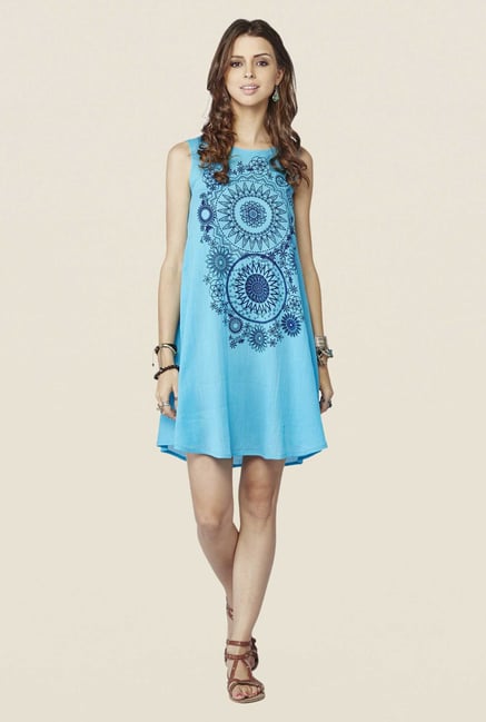 Global Desi Aqua Yara Dress Global Desi Aqua Yara Dress