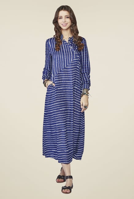 Global Desi Blue Iris Maxi Dress Global Desi Blue Iris Maxi Dress