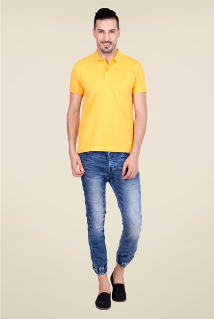 United Colors of Benetton Yellow Polo T Shirt United Colors of Benetton Yellow Polo T Shirt