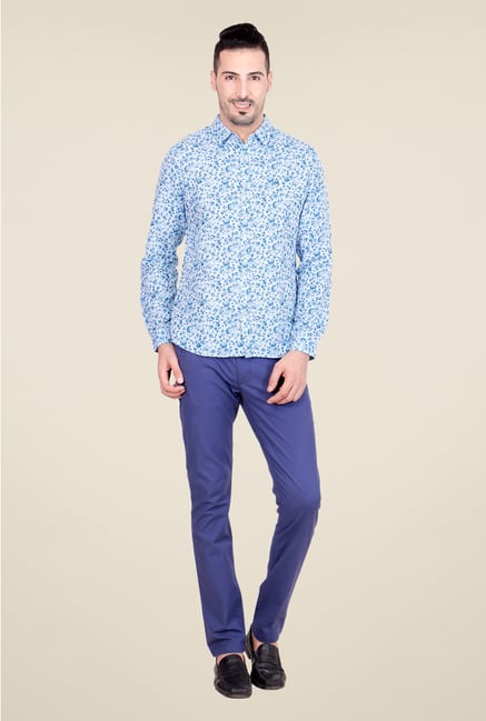 United Colors of Benetton Blue Linen Shirt United Colors of Benetton Blue Linen Shirt