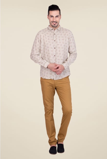 United Colors of Benetton Beige Linen Shirt United Colors of Benetton Beige Linen Shirt