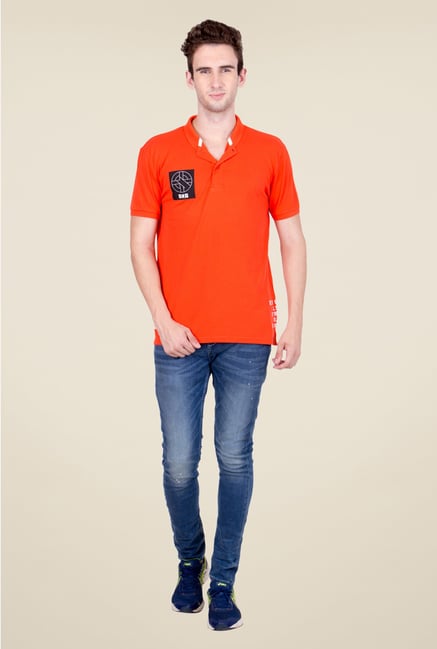 United Colors of Benetton Orange Polo T Shirt United Colors of Benetton Orange Polo T Shirt