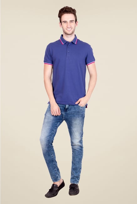 United Colors of Benetton Blue Polo T Shirt United Colors of Benetton Blue Polo T Shirt