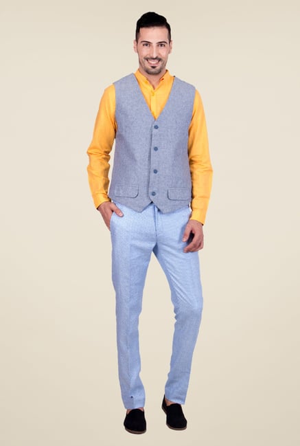 United Colors of Benetton Blue Waist Coat United Colors of Benetton Blue Waist Coat