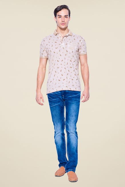 Mufti Khaki Slim Fit Polo T Shirt Mufti Khaki Slim Fit Polo T Shirt