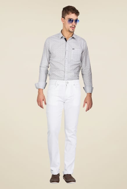 Mufti White Raw Denim Jeans Mufti White Raw Denim Jeans