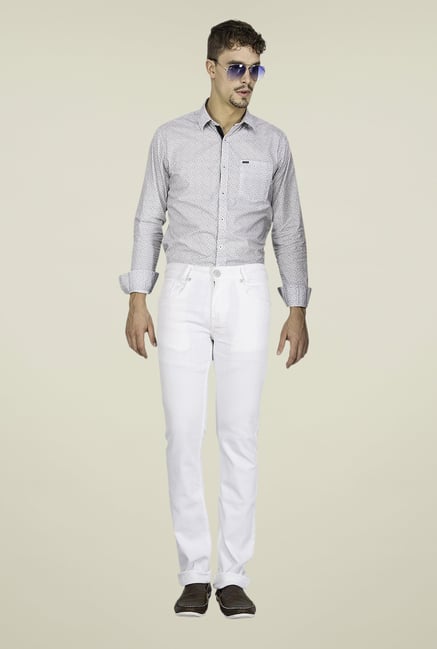 Mufti White Raw Denim Jeans Mufti White Raw Denim Jeans