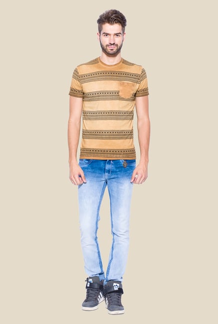 Mufti Khaki Slim Fit Round Neck T Shirt Mufti Khaki Slim Fit Round Neck T Shirt