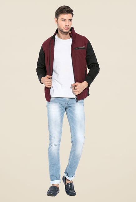 Mufti Maroon Slim Fit Jacket Mufti Maroon Slim Fit Jacket