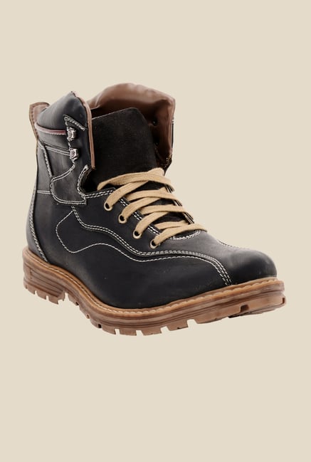 Bruno Manetti Black Biker Boots Bruno Manetti Black Biker Boots