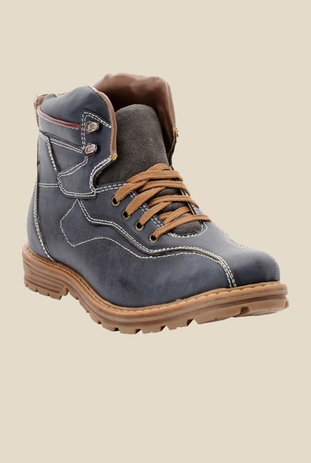 Bruno Manetti Blue Biker Boots Bruno Manetti Blue Biker Boots