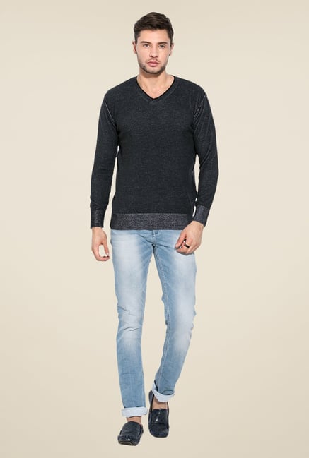 Mufti Black V-Neck Sweatshirt Mufti Black V-Neck Sweatshirt
