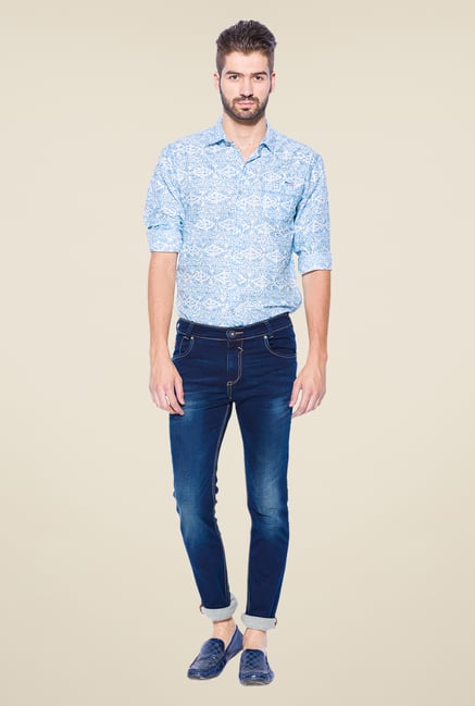 Mufti Blue Heavily Washed Jeans Mufti Blue Heavily Washed Jeans