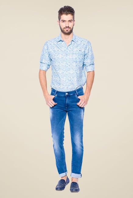 Mufti Blue Heavily Washed Jeans Mufti Blue Heavily Washed Jeans