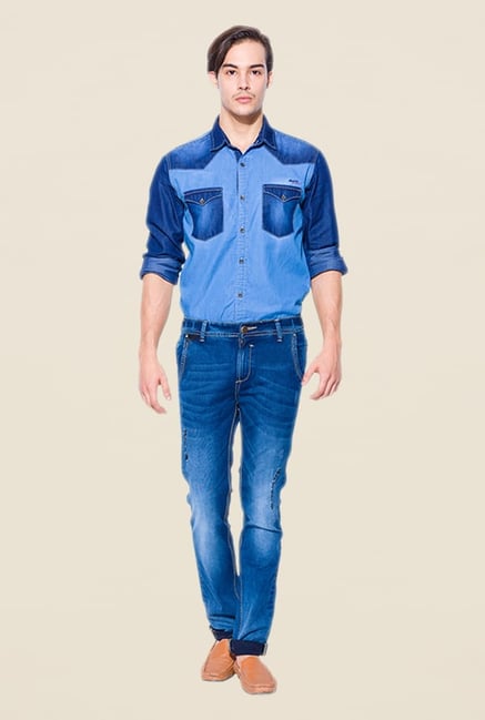 Mufti Medium Blue Regular Fit Jeans Mufti Medium Blue Regular Fit Jeans
