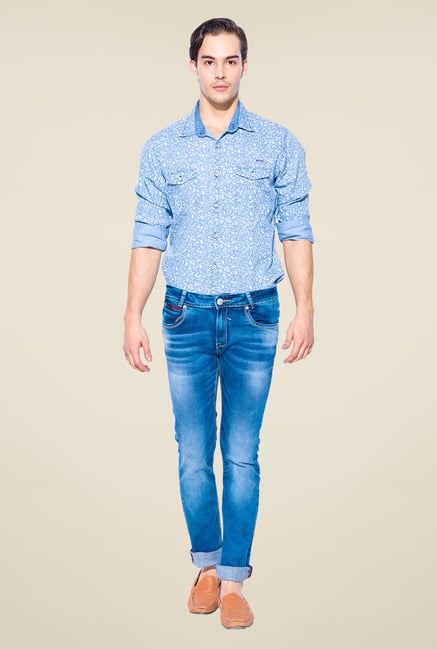 Mufti Blue Slim Fit Cotton Jeans Mufti Blue Slim Fit Cotton Jeans